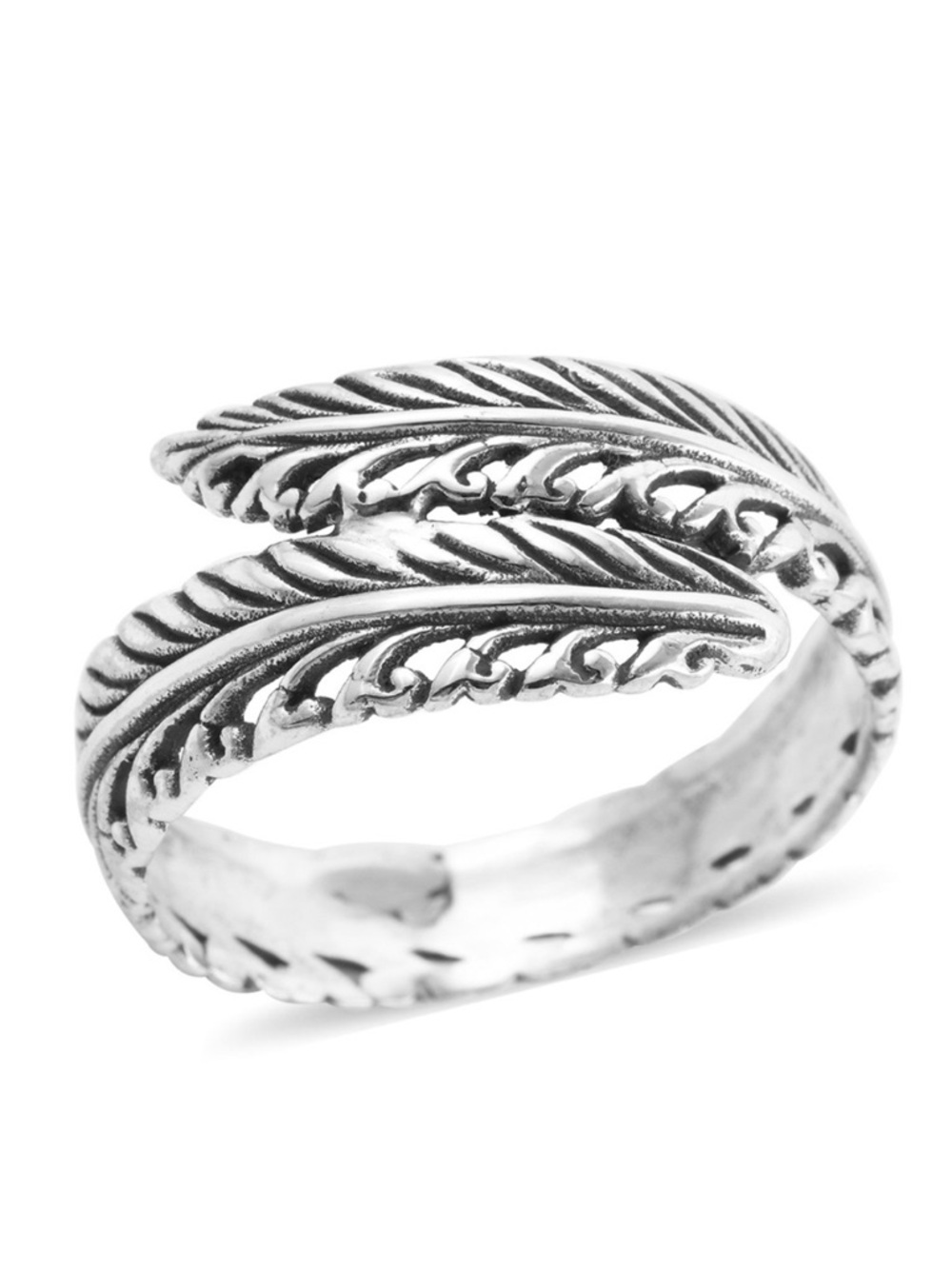 BALI LEGACY Sterling Silver Leaf Bypass Ring